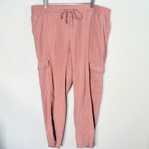 Old Navy Cargo Pants Pull On Soft Utility Pant Mid Rise Amelia Rose Women XL